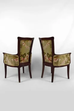 Pamono Vintage French Art Nouveau Salon Set by Eugéne Gaillard, 1900, Set of 3><noscript><img width=