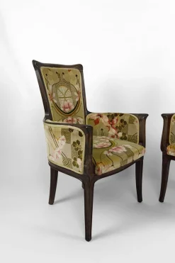 Pamono Vintage French Art Nouveau Salon Set by Eugéne Gaillard, 1900, Set of 3><noscript><img width=