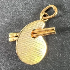 Pamono Vintage French Artists Palette 18k Yellow Gold Enamel Charm Pendant, 1960s><noscript><img width=