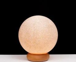 Pamono Vintage French Ball Lamp on Pine Base, 1970><noscript><img width=