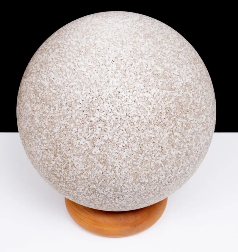 Pamono Vintage French Ball Lamp on Pine Base, 1970> Table Lamps