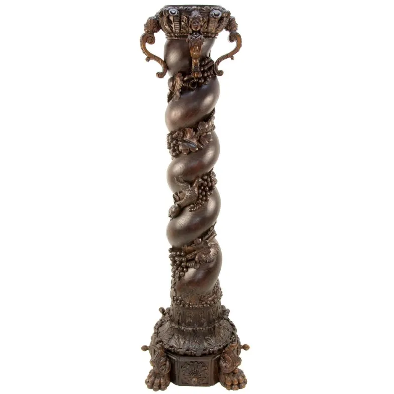 Hot Pamono Vintage French Baroque Solomonic Column in Oakwood