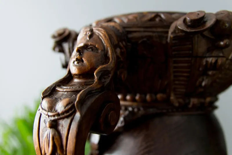 Hot Pamono Vintage French Baroque Solomonic Column in Oakwood