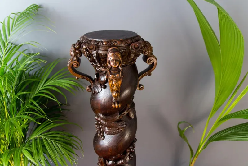 Hot Pamono Vintage French Baroque Solomonic Column in Oakwood