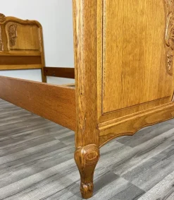 New Pamono Vintage French Bed Frame in Oak