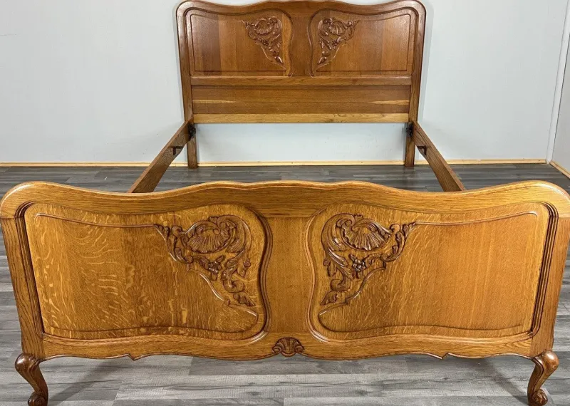 Outlet Pamono Vintage French Bed Frame in Oak