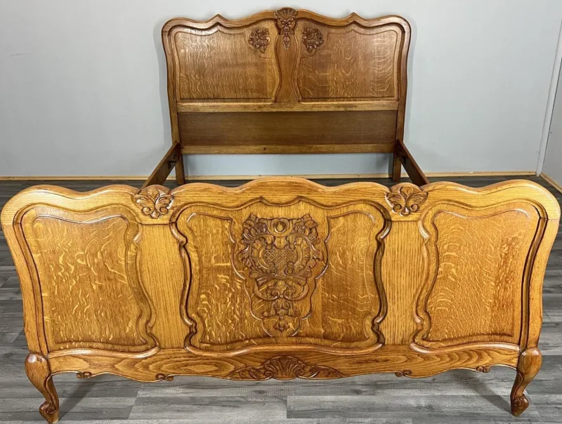 Hot Pamono Vintage French Bed Frame in Oak