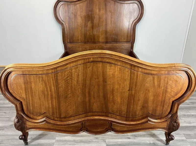 Pamono Vintage French Bed Frame in Walnut> Beds & Bedroom Sets