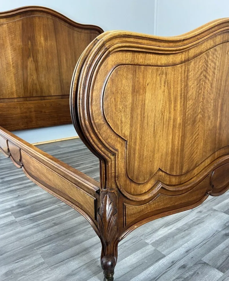 Pamono Vintage French Bed Frame in Walnut> Beds & Bedroom Sets