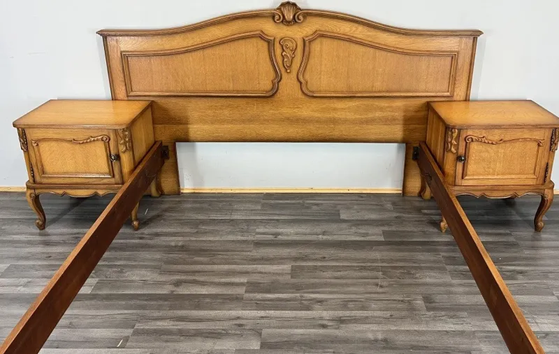 Online Pamono Vintage French Bed Frame with Nightstands