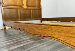Pamono Vintage French Bed Frame in Oak><noscript><img width=