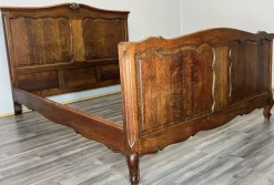 Pamono Vintage French Bed Frame in Oak