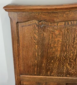 Pamono Vintage French Bed Frame in Oak