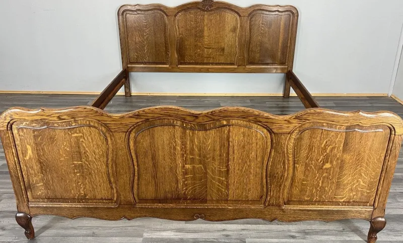 Sale Pamono Vintage French Bed Frame in Oak