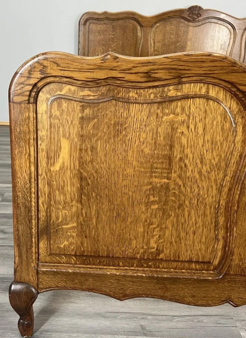 Sale Pamono Vintage French Bed Frame in Oak