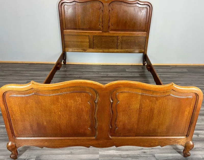 Best Pamono Vintage French Bed Frame in Oak