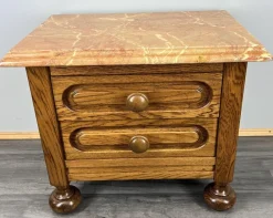 Best Pamono Vintage French Bedside Table with Marble To