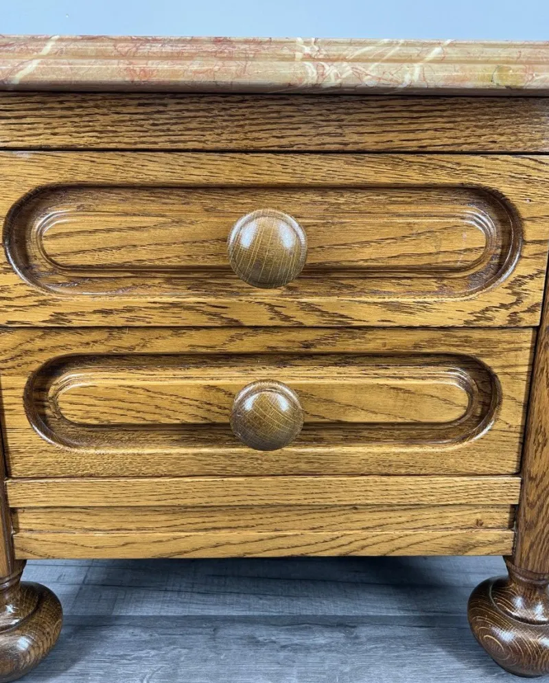 Best Pamono Vintage French Bedside Table with Marble To