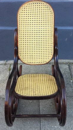 Best Pamono Vintage French Bentwood Junior Rocking Chair with Swirls, 1970s