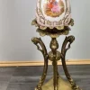 Online Pamono Vintage French Brass and Painted Porcelain Column Floor Lamp