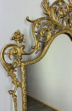 Pamono Vintage French Brass Console Table with Marble Top and Mirror, Set of 2><noscript><img width=