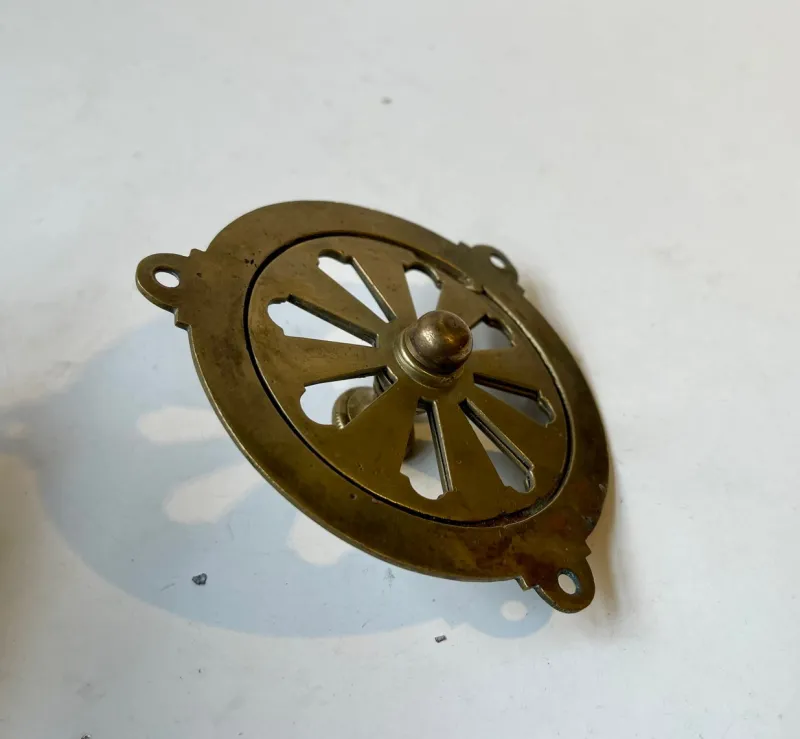 Pamono Vintage French Butterfly Air Vent in Brass, 1950s> Architectural Elements