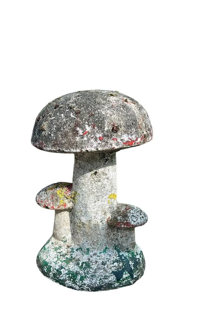 Pamono Vintage French Concrete Stone Garden Mushroom, 1950s> Garden Accessories