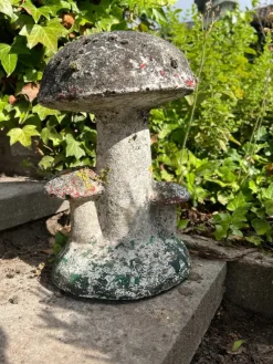 Pamono Vintage French Concrete Stone Garden Mushroom, 1950s><noscript><img width=