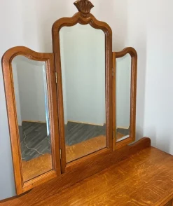 Online Pamono Vintage French Dressing Table with Mirror in Oak