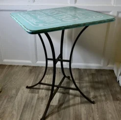 Pamono Vintage French Enamel Bistro Table, 1950s><noscript><img width=