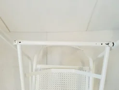Pamono Vintage French Garden Chairs in Perforated Steel in the style of Mathieu Matégot, 1950s, Set of 4><noscript><img width=