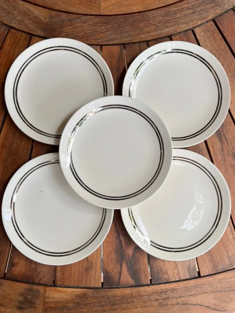 Clearance Pamono Vintage French Gien Dessert Plates, 1930s, Set of 5