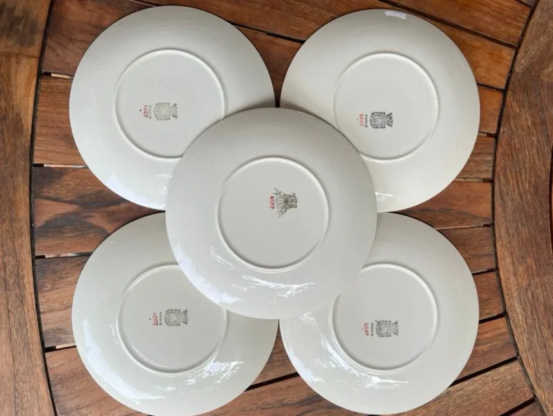 Clearance Pamono Vintage French Gien Dessert Plates, 1930s, Set of 5