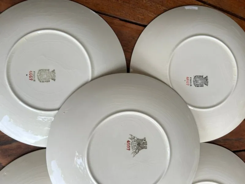 Clearance Pamono Vintage French Gien Dessert Plates, 1930s, Set of 5