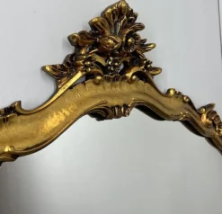 Pamono Vintage French Gilt Console Table and Mirror, Set of 2><noscript><img width=