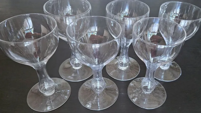 Outlet Pamono Vintage French Hollow-Footed Champagne Glasses, 1950, Set of 6