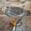 Pamono Vintage French Iron Bistro Table with Natural Patina, 1930s> Garden Tables