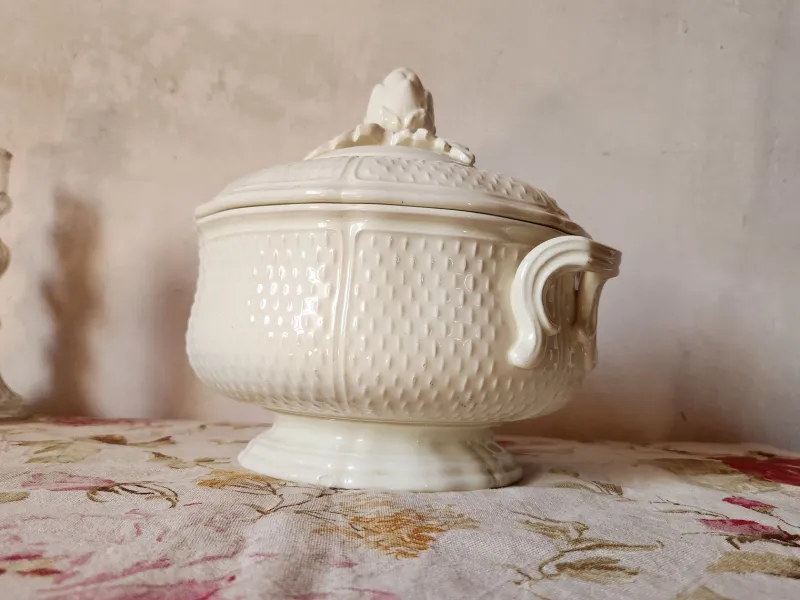 Pamono Vintage French Ironstone Pont Aux Choux Series Soup Tureen with Artichoke Lid from Gien, 1960s> Serving Dishes