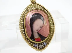Pamono Vintage French 18k Gold and Enamel Pendant, 1900><noscript><img width=