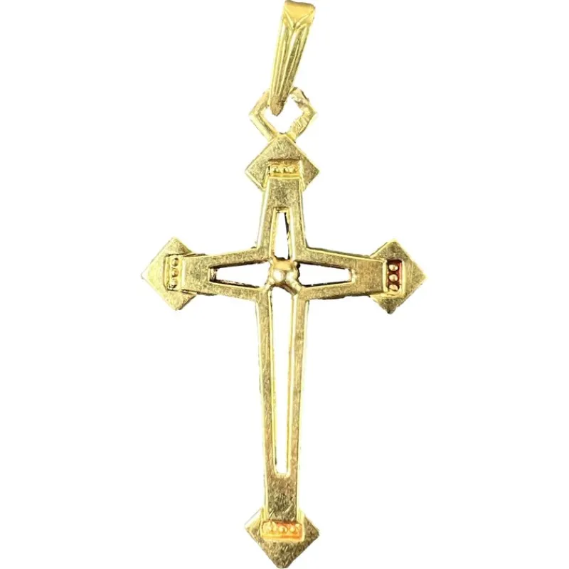 Pamono Vintage French 18k Yellow Gold Cross Pendant, 1950s