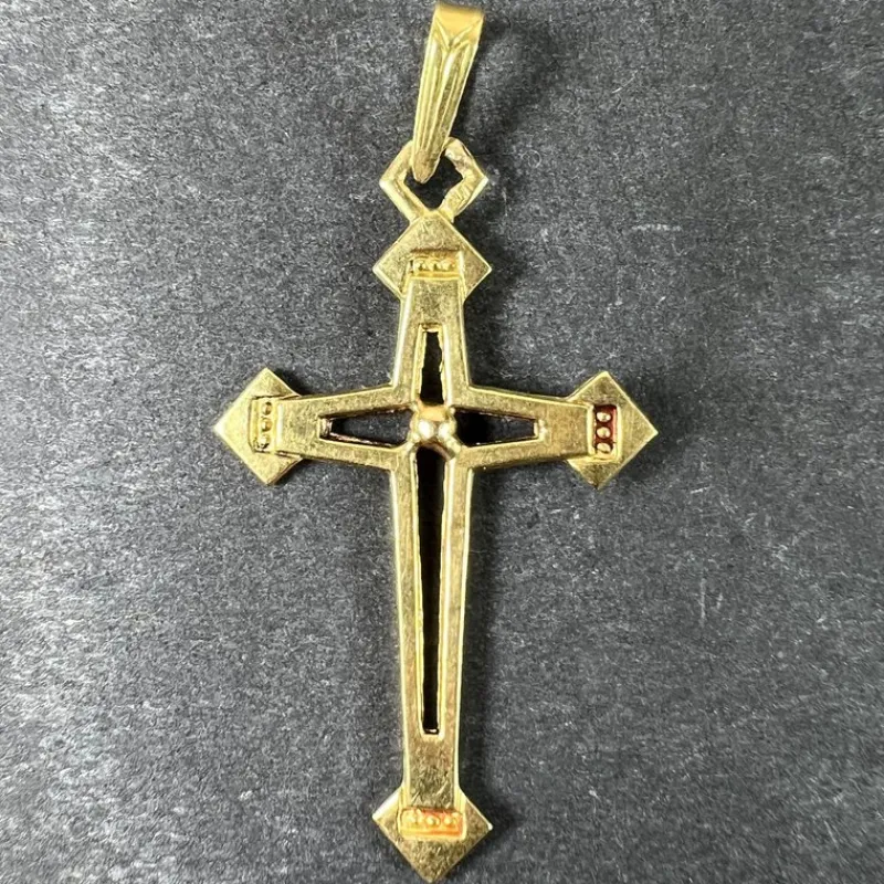 Pamono Vintage French 18k Yellow Gold Cross Pendant, 1950s