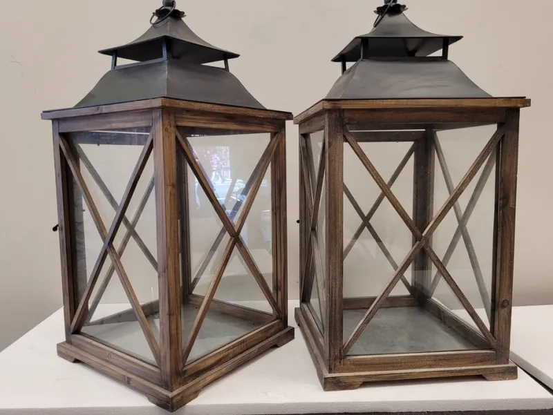 Pamono Vintage French Lanterns in Forja, Set of 2> Garden Lighting