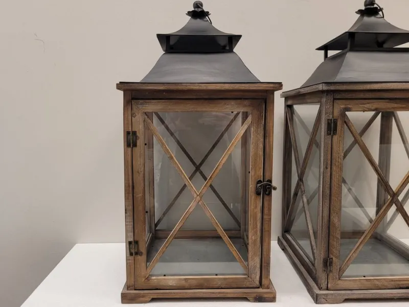 Pamono Vintage French Lanterns in Forja, Set of 2> Garden Lighting