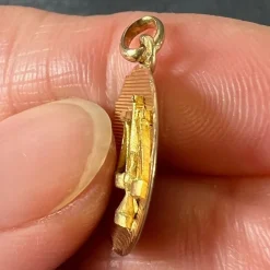 Pamono Vintage French Libra Star Sign Zodiac 18k Yellow Gold Charm Medal Pendant, 1960s><noscript><img width=