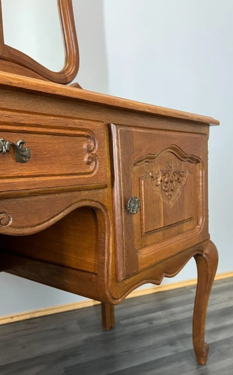 Pamono Vintage French Louis Dressing Table with Mirror> Dressing Tables