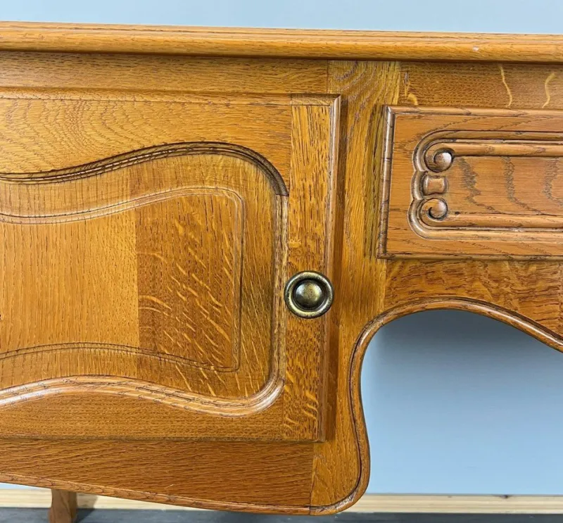 Hot Pamono Vintage French Louis Style Carved Desk with Storage