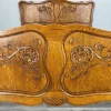 Sale Pamono Vintage French Louis XVI Style Double Carved Bed in Oak
