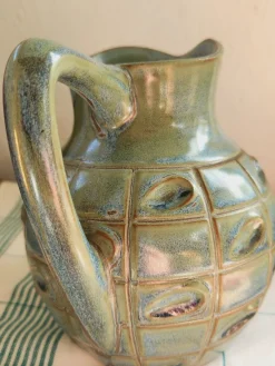 Pamono Vintage French No 408 Ceramic Pitcher by Denbac, 1930s><noscript><img width=