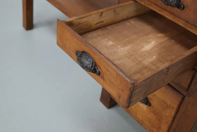 Hot Pamono Vintage French Oak and Beech Workbench, 1930s