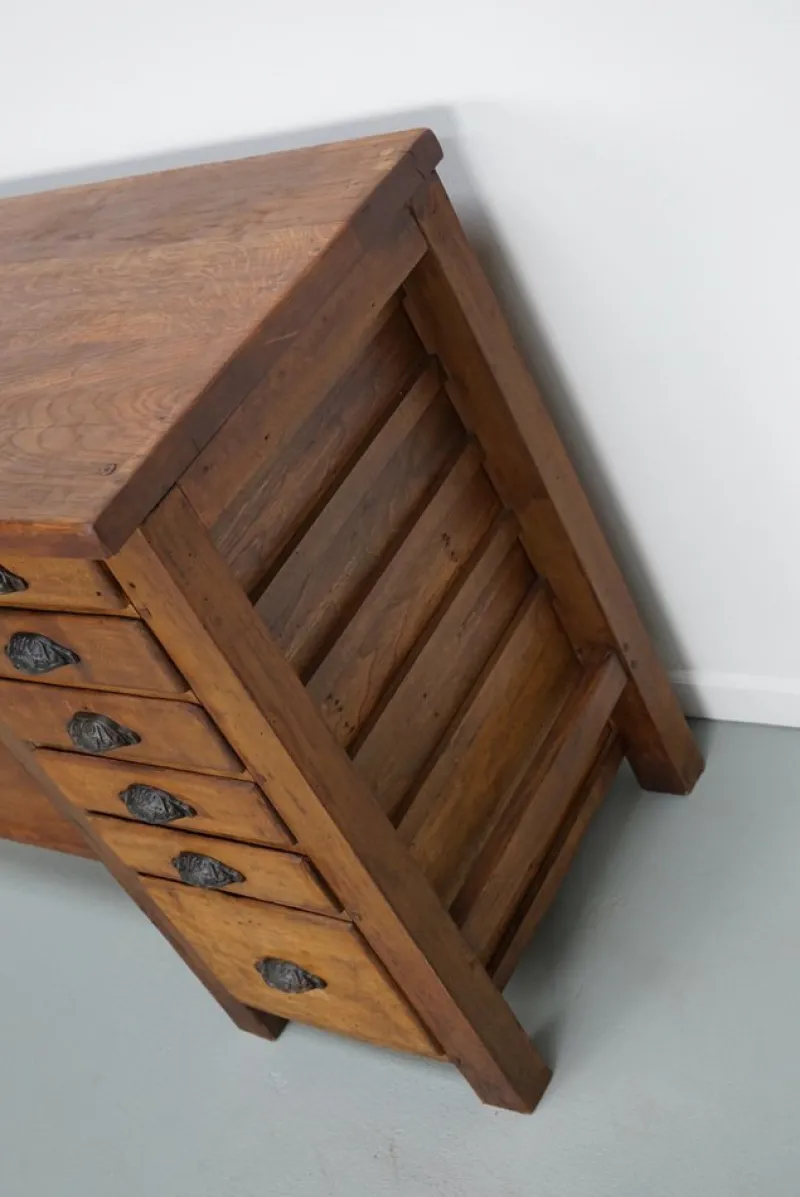 Hot Pamono Vintage French Oak and Beech Workbench, 1930s